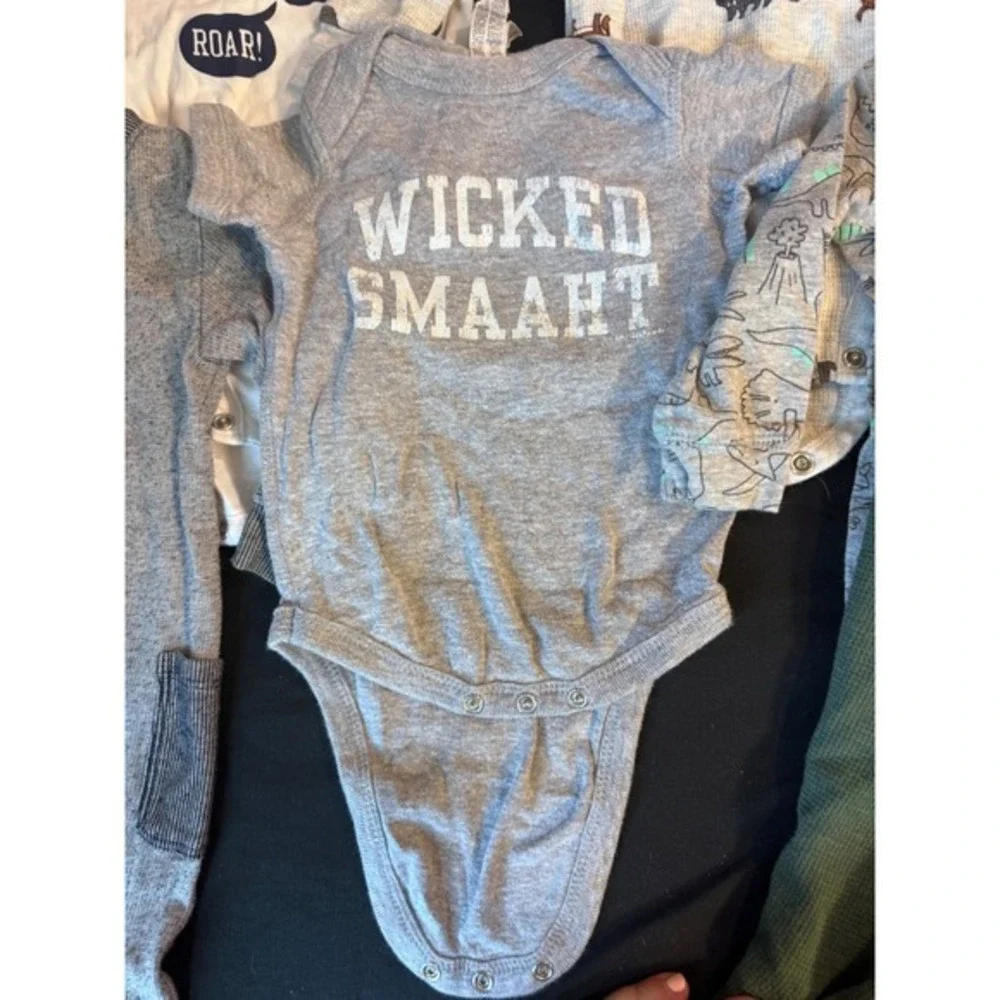 Baby Boy 6-9M Clothes Bundle Cat & Jack Carters Sleepers Bodysuits‎ 6 Piece Lot